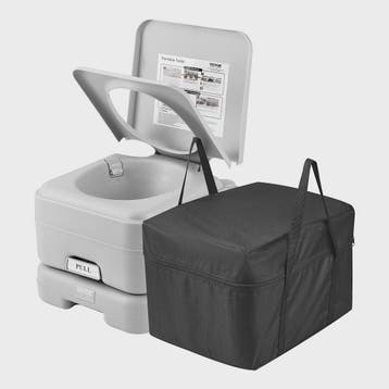Draagbaar Toilet met Drukknop Spoelsysteem - Lekvrij en Geur, Verzenden, Nieuw