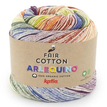 Katia Fair Cotton Arlequino - 252 Suikerspin - Biologisch, Ophalen of Verzenden, Nieuw
