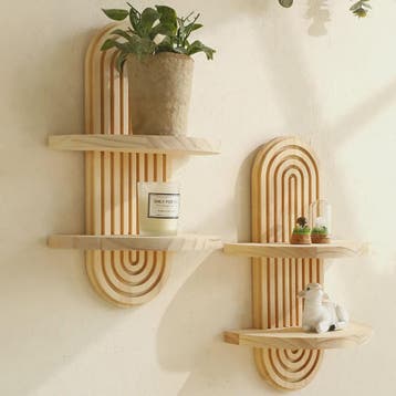 Houten Wandplank met Boogontwerp - Decoratieve Plank voor Pl, Verzenden, Nieuw