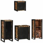 vidaXL Badkamermeubelset met lade 4 pcs Massief Gerecycled, Huis en Inrichting, Badkamer | Badkamermeubels, Verzenden, Nieuw, Overige typen