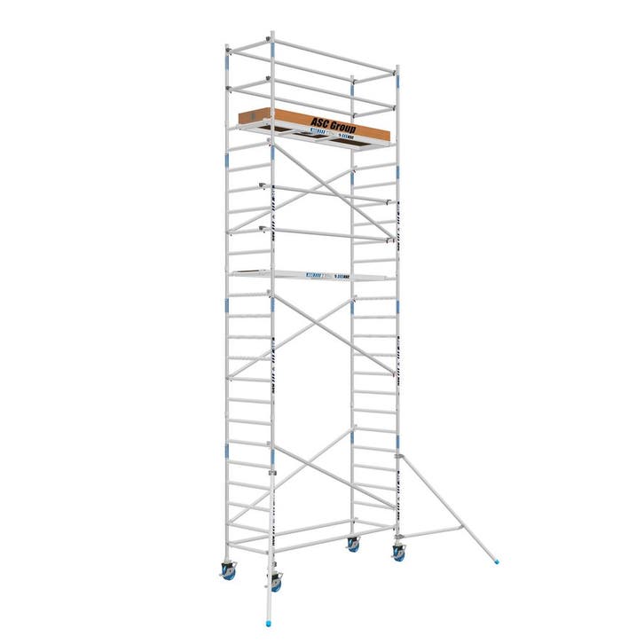 ASC rolsteiger 90 x 8.2 mtr werkhoogte, Doe-het-zelf en Verbouw, Steigers, Rolsteiger of Kamersteiger, Nieuw, 5 meter of hoger