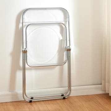 Klapstoel set van 2 Pornainen 74x46x47 cm transparant [en.ca, Huis en Inrichting, Stoelen, Verzenden, Nieuw