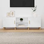 vidaXL Tv-meubel 150x30x50 cm bewerkt hout wit, 100 tot 150 cm, Verzenden, Nieuw, Minder dan 100 cm