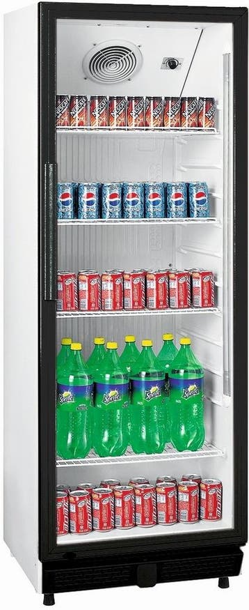 Drankkoelkast | glazen deur | Wit | B 53 x D 63,5 x H 144 cm, Verzenden, Nieuw in verpakking