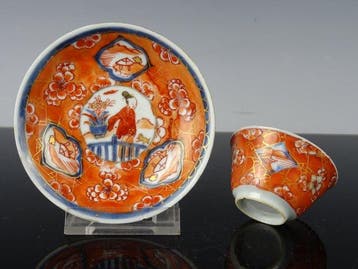 Kop en schotel - Porselein - Kangxi 1662-1722