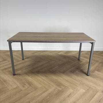 Eromes kantinetafel 160x80 cm, midden eiken - grijs, Ophalen of Verzenden, Gebruikt, Bureau