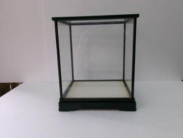 Glas, Glazen displaykasten van het houten frame. - Japan -
