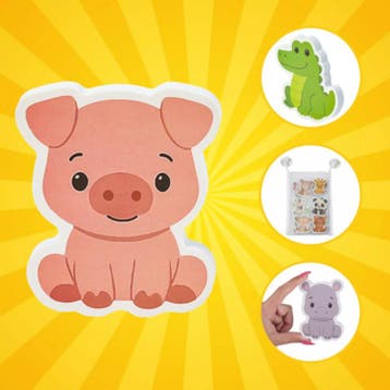 Kruzzel Badspeelgoed – schuimdieren set met 12 figuren en., Kinderen en Baby's, Ophalen of Verzenden, Nieuw