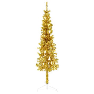 vidaXL Kunstkerstboom half met standaard smal 150 cm, Verzenden, Nieuw