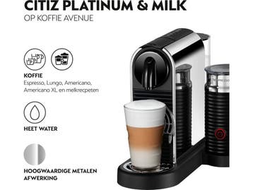 DeLonghi Nespresso CitiZ & Milk - Koffiemachine - 18 bar -, Verzenden, Zo goed als nieuw