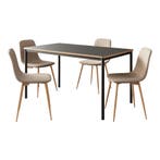 Eetkamerset tafel Lindesberg 140x80 cm met stoelen Köfering, Huis en Inrichting, Verzenden, Nieuw