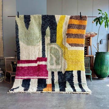 Marokkaans Berber-tapijt 200x260 cm, kleurrijk Beni Ourain, Huis en Inrichting, Nieuw