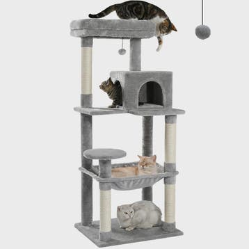Grote Kattenboom met 5 Niveaus, Hangmat en Krabpalen voor Gr, Dieren en Toebehoren