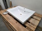 Wastafel 60 x 46 cm polybeton glans wit met 1 kraangat, Ophalen of Verzenden, Nieuw, Bad