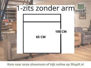 Leren elementenbank Match - element 1 zits (65) zonder arm, Industrieel, Modern, Scandinavisch, Nieuw, Ophalen of Verzenden, Rechte bank