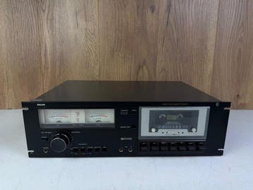 Philips - N-5438 - Black Tulip Series Audiocassette deck, Nieuw