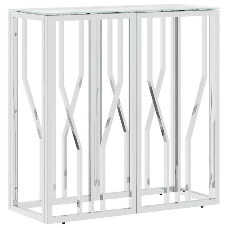 Haltafel rvs/glas 70cm - retourdeal - 72% korting, Huis en Inrichting, Tafels | Sidetables, 50 tot 100 cm, 25 tot 50 cm, Rechthoekig