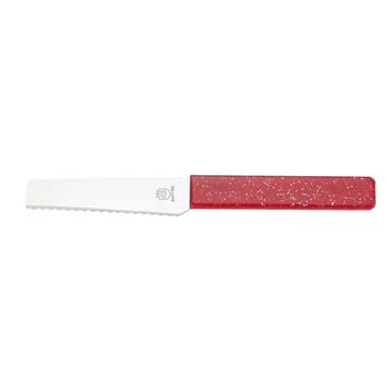 RÖR Solingen Rood broodjesmes met kunststof greep, 10 cm..., Ophalen of Verzenden, Nieuw, Zilver