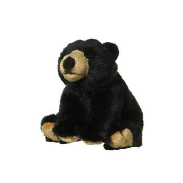 Nature Planet beer knuffel - pluche - zwart - 18 cm, Verzenden, Nieuw