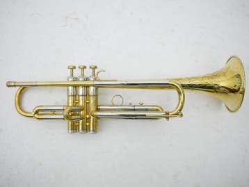 Trompet Martin Committee gereviseerd in Raw Brass #1962, Ophalen of Verzenden, Gebruikt, Bes-trompet, Met koffer