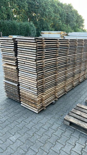 Houten vlondervloer nieuw & gebruikt | diverse partijen, 30 cm of meer, Zo goed als nieuw, 10 m² of meer, Hout