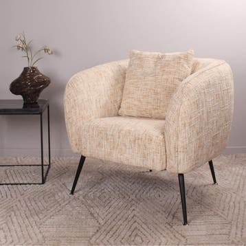 DS4U Olan fauteuil - lichtbruin, Ophalen of Verzenden, Nieuw
