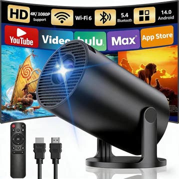 Yoton Mini Beamer Y4Pro - Retourdeal 33% Korting, Yoton, HD (720), LED, Ophalen of Verzenden