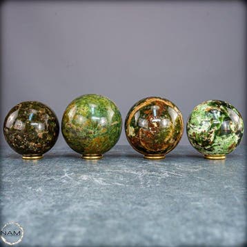 Natuurlijke chrysoprase kralen – Zeldzaam verzamelaarset met