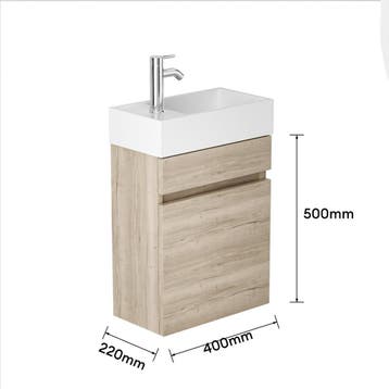 Toiletmeubel Fontein 40 cm – Compact en Stijlvol - Natural, Verzenden, Nieuw