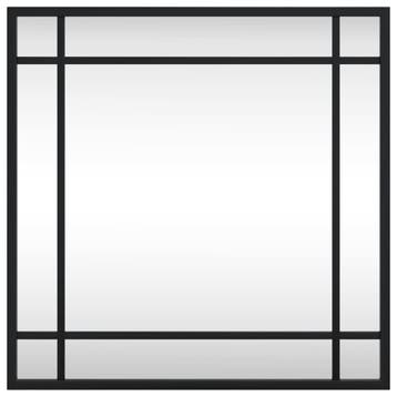 vidaXL Wandspiegel vierkant 40x40 cm ijzer zwart, Verzenden, Nieuw