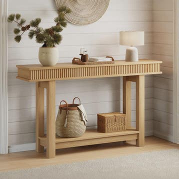 Farmhouse Console Tafel met 2 etages - Houten Entree Tafel m, Verzenden, Nieuw