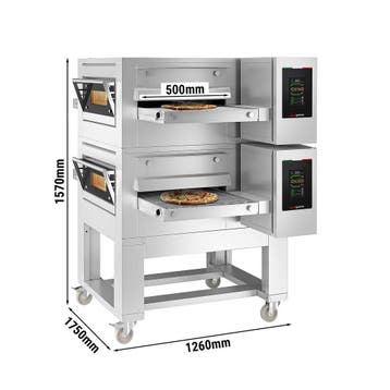GGM Gastro | (2 stuks) Gas doorloop oven - 1260x1750mm - |, Verzenden
