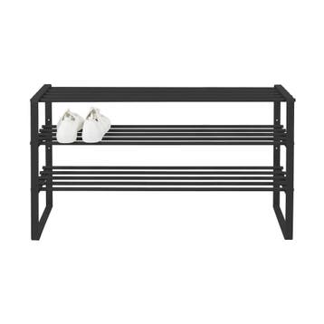 Spinder Design Rex SR2 100cm dubbel schoenenrek - zwart, Verzenden, Nieuw