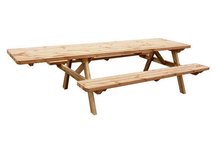 Rockwood® Rolstoel Picknicktafel Grenen 2.40m, Tuin en Terras, Picknicktafels, Nieuw, Hout, Rechthoekig, Ophalen of Verzenden