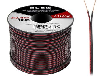 Luidsprekerkabel 2x 0.75 mm zwart/rood op rol 100 meter, Ophalen of Verzenden, Nieuw