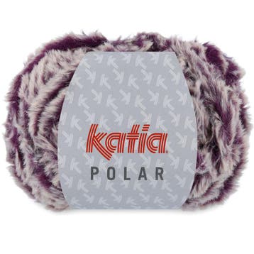 Katia Polar - 106 aubergine-wit - Polyester Garen, Ophalen of Verzenden, Nieuw