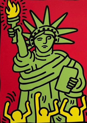 Keith Haring (1958-1990) - “Statue of Liberty, 1986”.