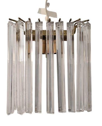 Wandlamp - Triedri - Glas, Messing, Metaal