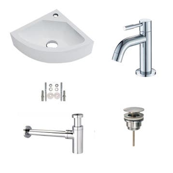Sani Royal Solid Surface Fonteinset Corner met, Nieuw