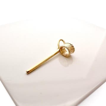 Gouden hanger van een korfbalpaal (Hanger of bedel), Ophalen of Verzenden, Gebruikt, Goud, Overige merken