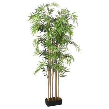 vidaXL Kunstplant bamboe 1095 bladeren 150 cm groen, Verzenden, Nieuw