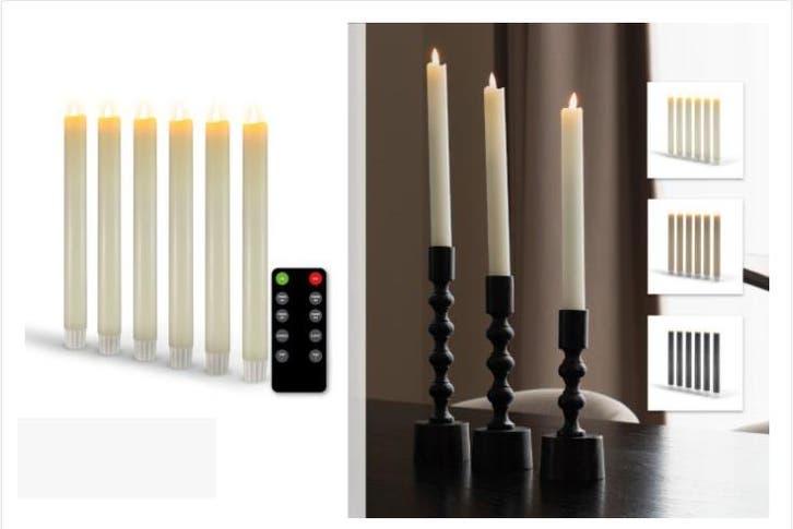 6 FlinQ LED Kaarsen met afstandsbediening, Huis en Inrichting, Woonaccessoires | Kandelaars en Kaarsen, Nieuw, Verzenden