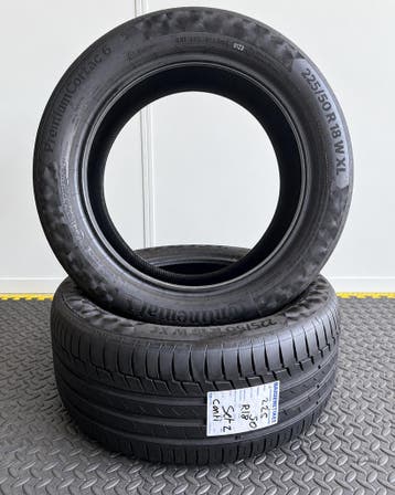 2X 225/50 R18 CONTINENTAL ZOMER - €200 INCL. GRATIS MONTAGE, Ophalen, 18 inch, Gebruikt, Band(en)