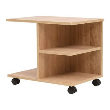 vidaXL Plankenkast verrijdbaar 50x35x42 cm eikenkleur, Verzenden, Nieuw, 50 tot 100 cm, Minder dan 100 cm