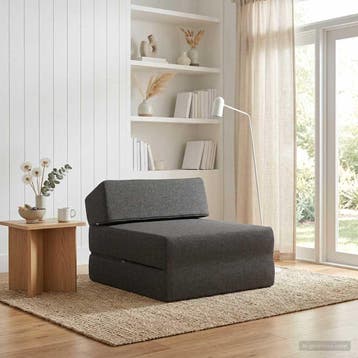 vidaXL Vouwbare Bankbed Donkergrijs 60 x 70 x 41 cm Stof, Verzenden, Nieuw, Stof, Minder dan 150 cm