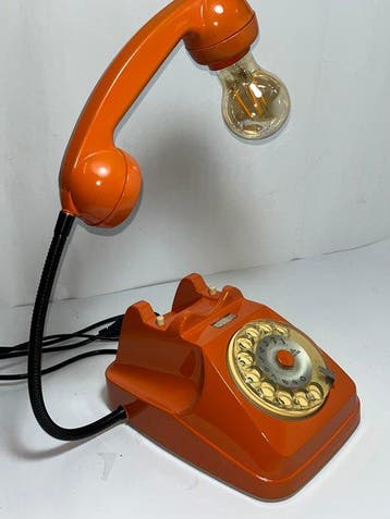 Tafellamp - PVC, messing, metaal - Telefoon uit de jaren 60