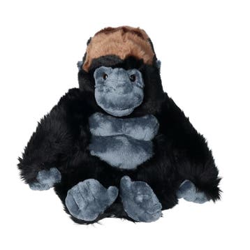 Pluche gorilla knuffel - zwart - 28 cm - jungle dier, Verzenden, Nieuw