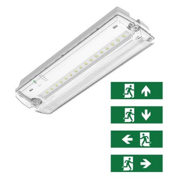 NOODVERLICHTING | 3W | WIT | INCL. PICTOGRAMMEN, Nieuw