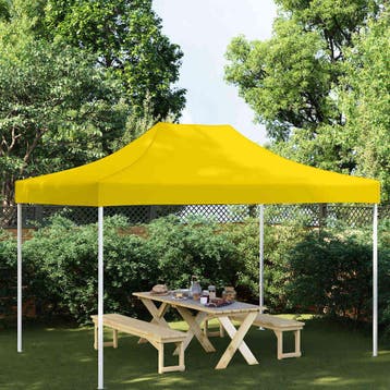 vidaXL Partytentdak 270 g/m² 4x3 m geel, Verzenden, Nieuw, Partytent