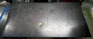 Zwarte Werktafel 120 x 60 x H90cm, Gebruikt